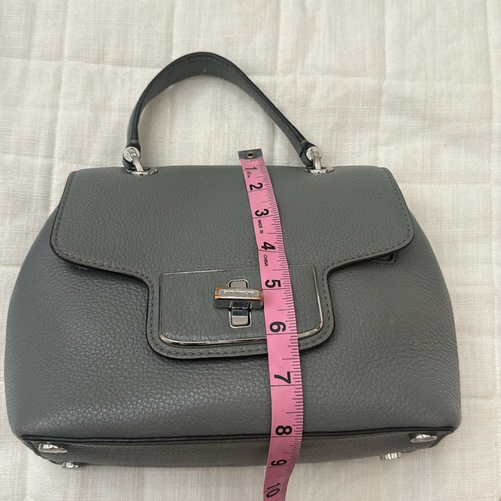 Michael Kors Emery Small Leather Satchel Bag. Steel Gray - Picture 12 of 14